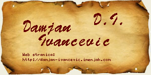 Damjan Ivančević vizit kartica